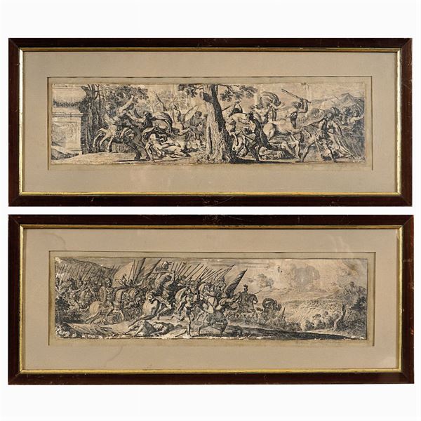 A pair of engravings