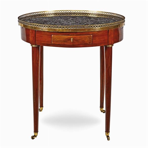 Mahogany and marble gueridon  (France, 19th century)  - Auction Fine Art from an umbrian property - Colasanti Casa d'Aste