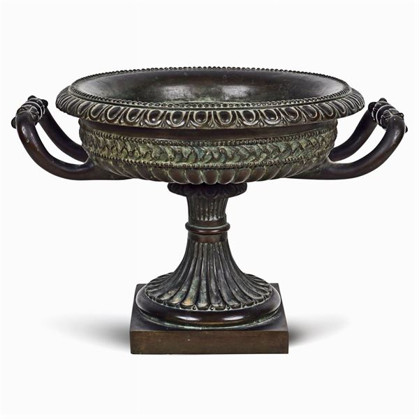 burnished bronze stand, after ancient model