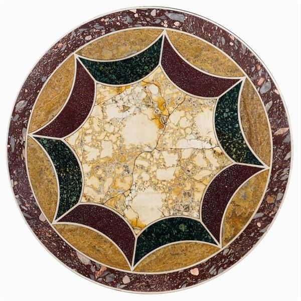 Different marbles circular top