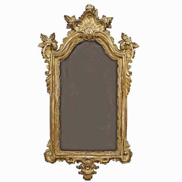 Gilt wood wall mirror
