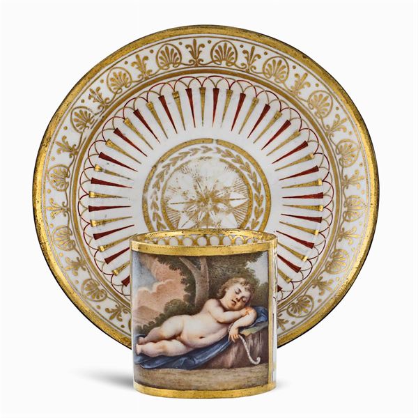 Porcealin cup with saucer