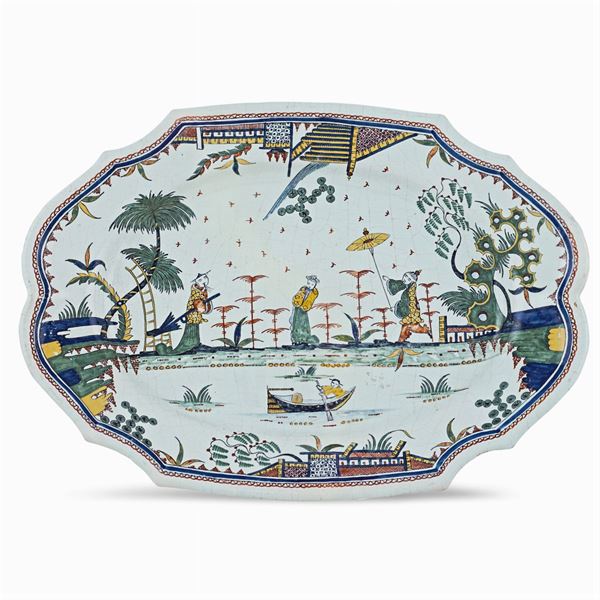 Piatto in maiolica Rouen