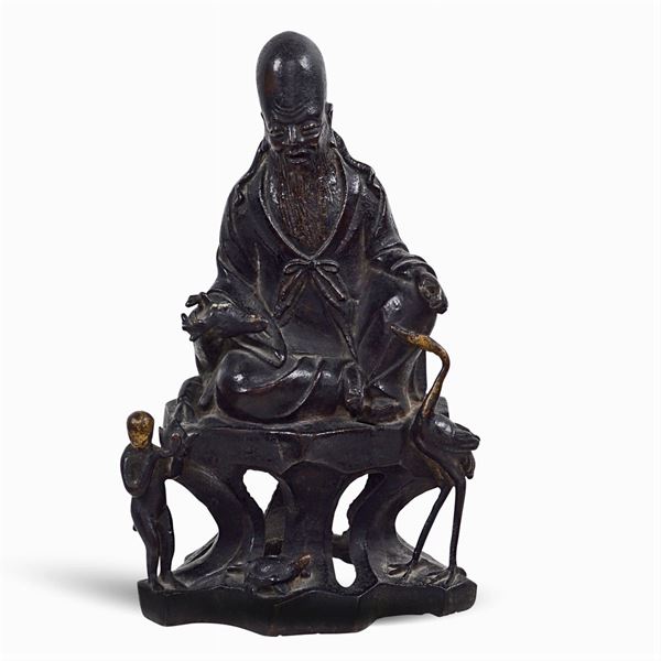 Burnished bronze sculpture