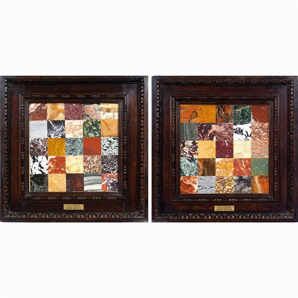 a pair of different marbles samples