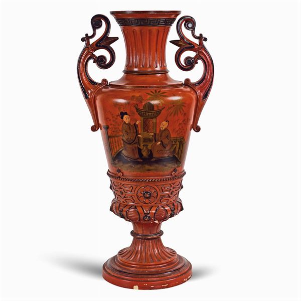 Painted terracotta vase