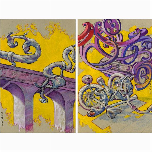 D. Vangelli  (XX Sec.)  - Asta ASTA A TEMPO ON LINE - OPERE E GRAFICA DEL XX SECOLO  - Colasanti Casa d'Aste