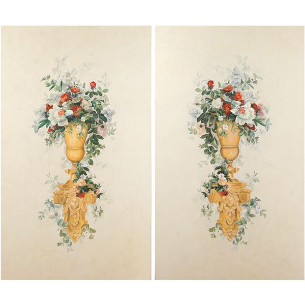 Pair of panels on canvas  (20th century)  - Auction OLD MASTER AND 19TH CENTURY PAINTINGS - I - Colasanti Casa d'Aste