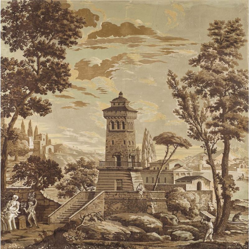 Pannello Decorativo a Grisaille