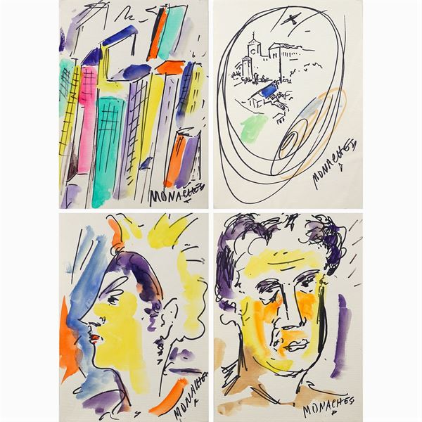 Sante Monachesi : Sante Monachesi  (Macerata 1910 - Roma 1991)  - Asta ASTA A TEMPO ON LINE - OPERE E GRAFICA DEL XX SECOLO  - Colasanti Casa d'Aste