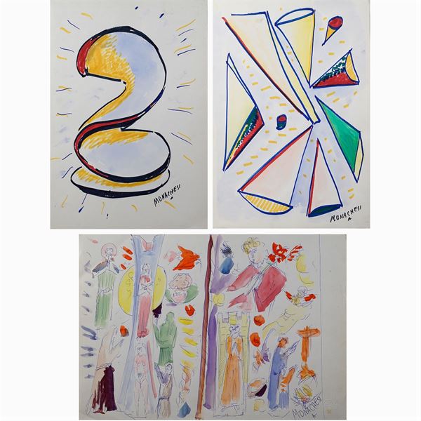 Sante Monachesi : Sante Monachesi  (Macerata 1910 - Roma 1991)  - Asta ASTA A TEMPO ON LINE - OPERE E GRAFICA DEL XX SECOLO  - Colasanti Casa d'Aste
