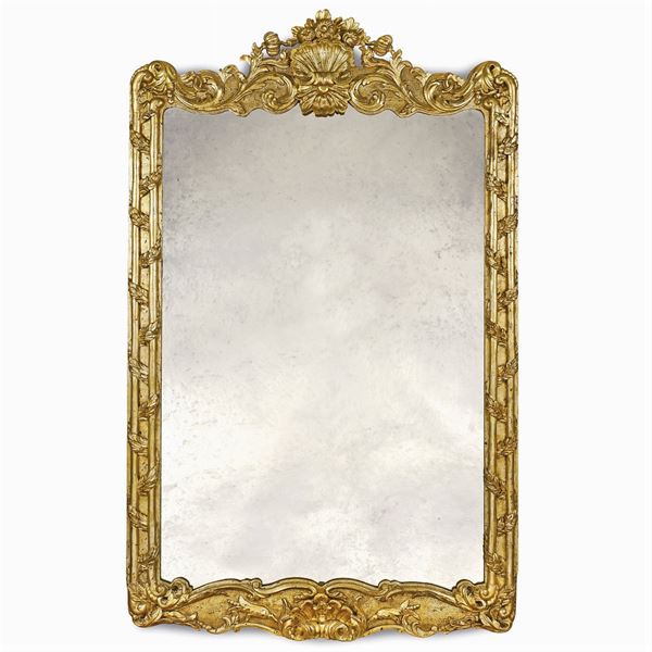 Specchiera in legno dorato