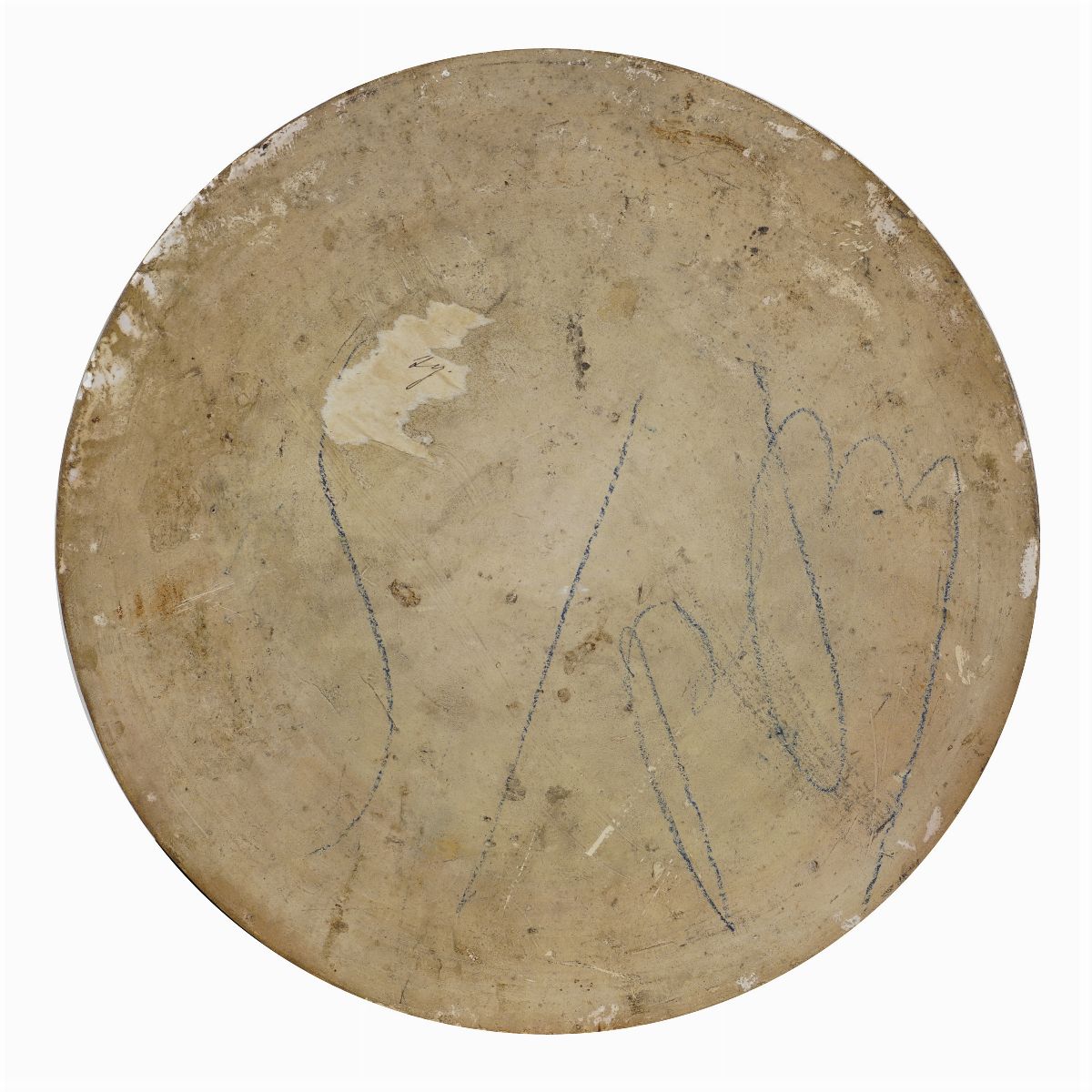 Coppia di Placche Circolari in Maiolica Castelli