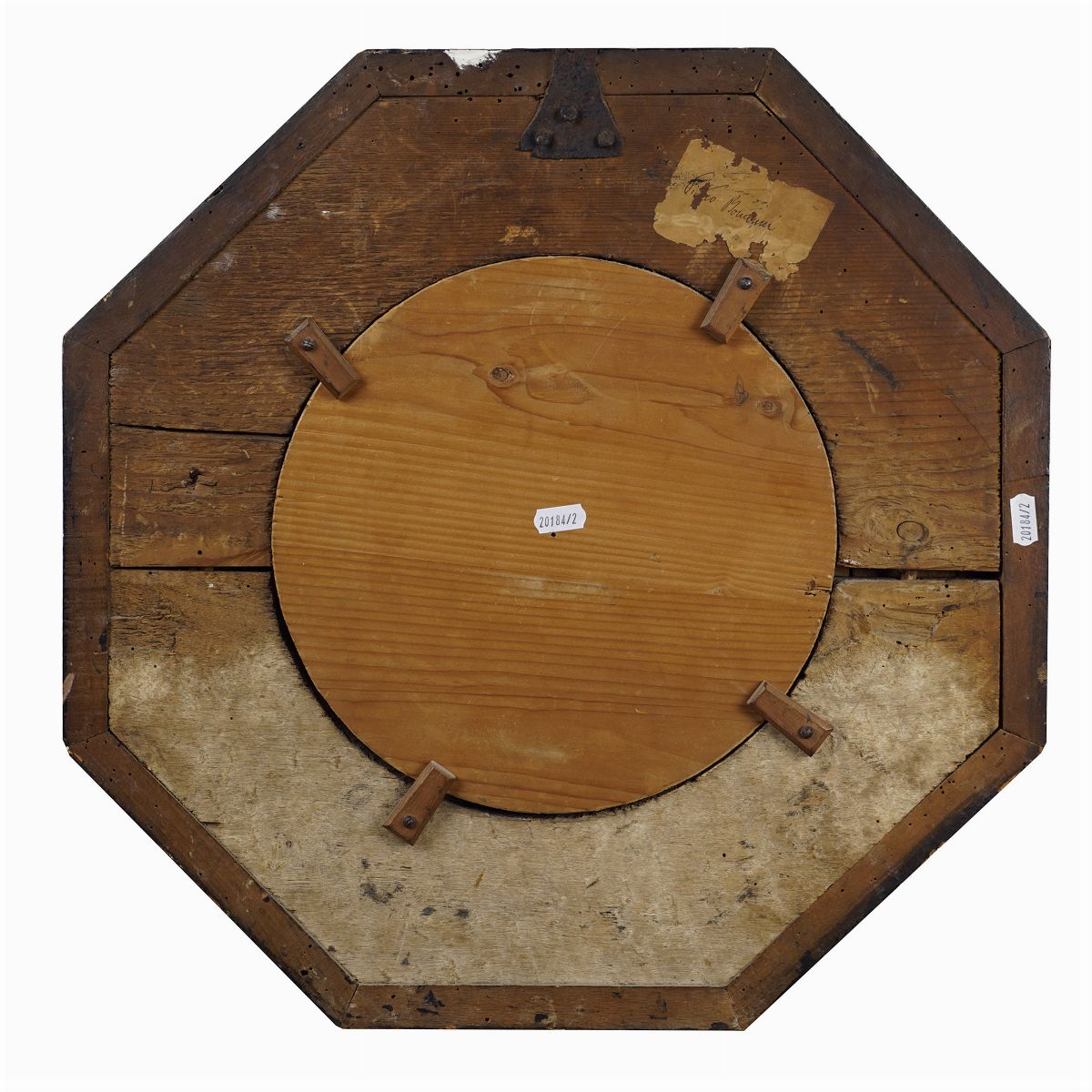 Coppia di Placche Circolari in Maiolica Castelli