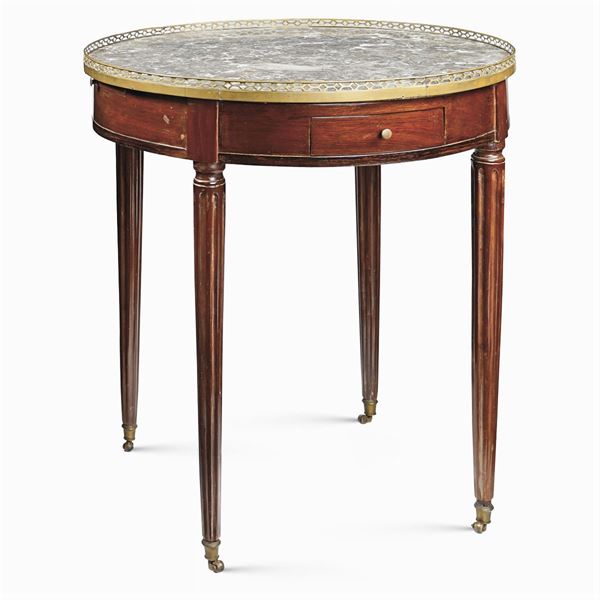 Mahogany and marble gueridon