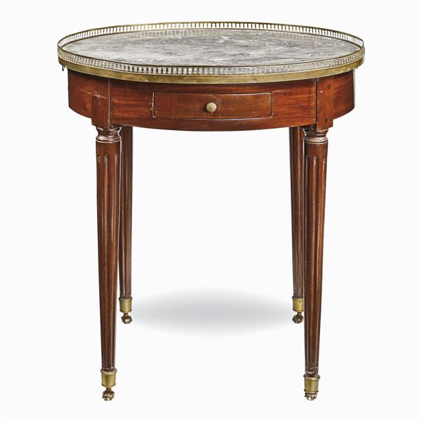 Mahogany and marble gueridon