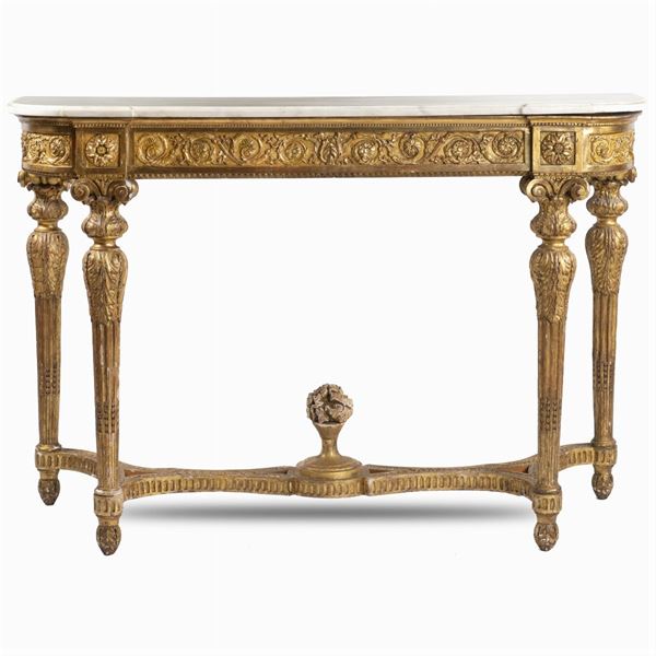 Gilt bronze console