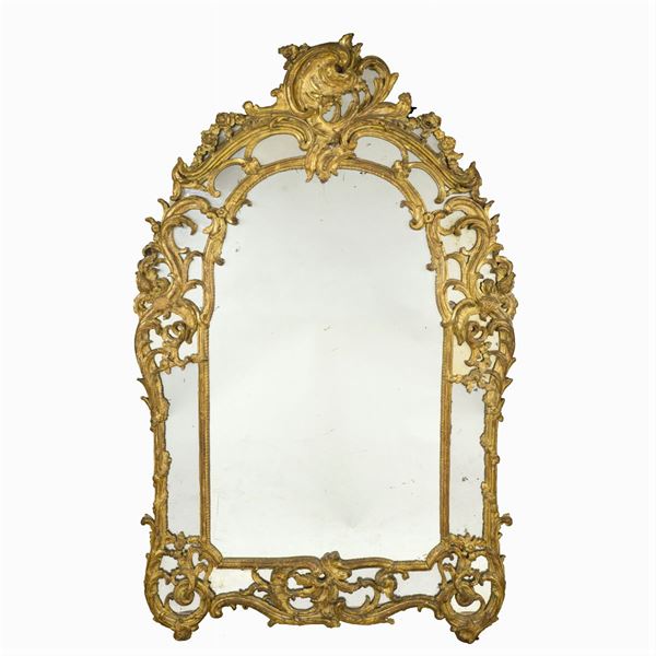 Gilt wood mirror