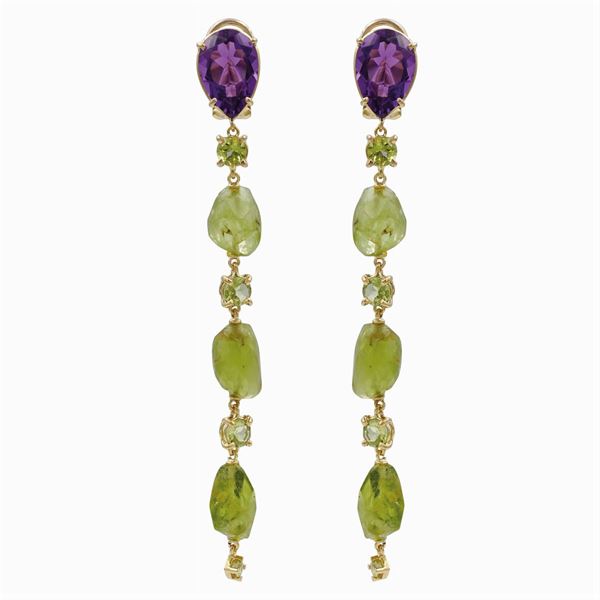 Orecchini pendenti in oro giallo 18kt