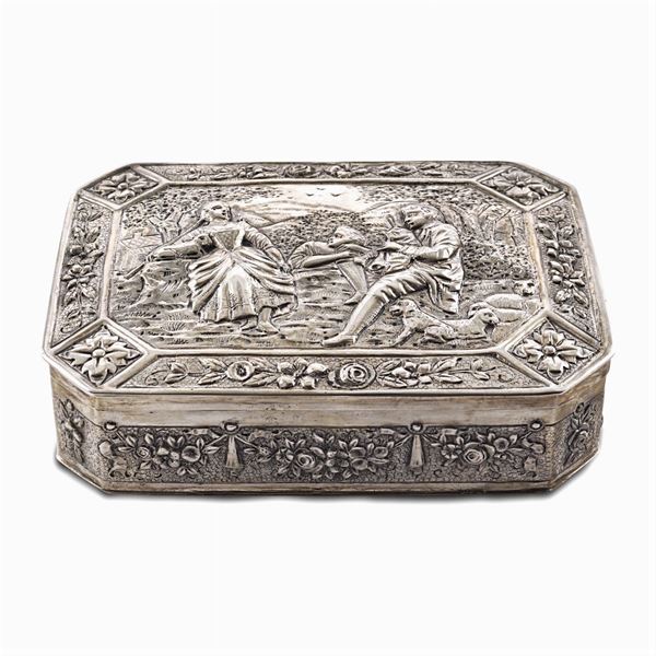 Scatola ottagonale in argento