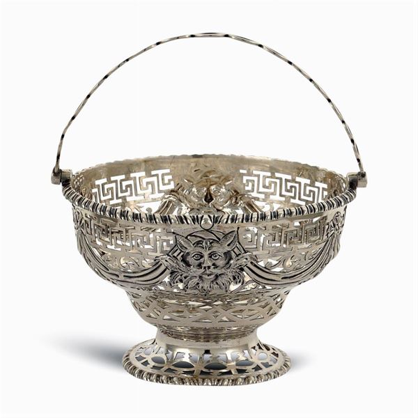 Silver basket with handle