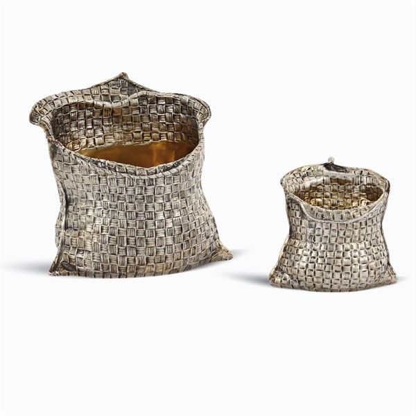 Pair of silver baskets