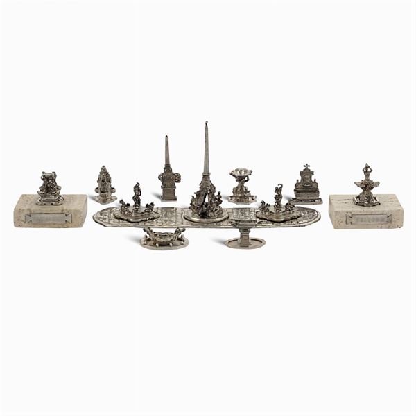 Group of small silver sculptures (11)