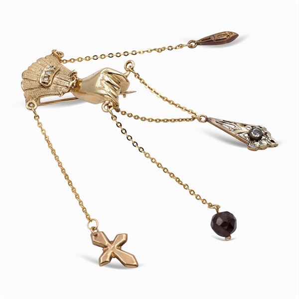 14 kt gold brooch