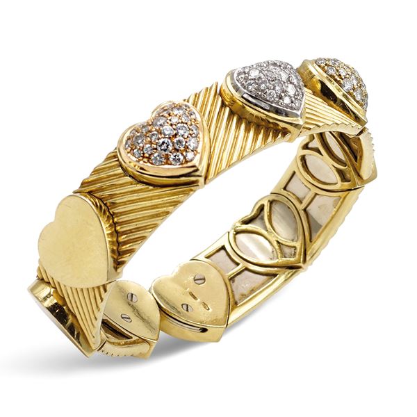 18 kt gold cuff links bracelet