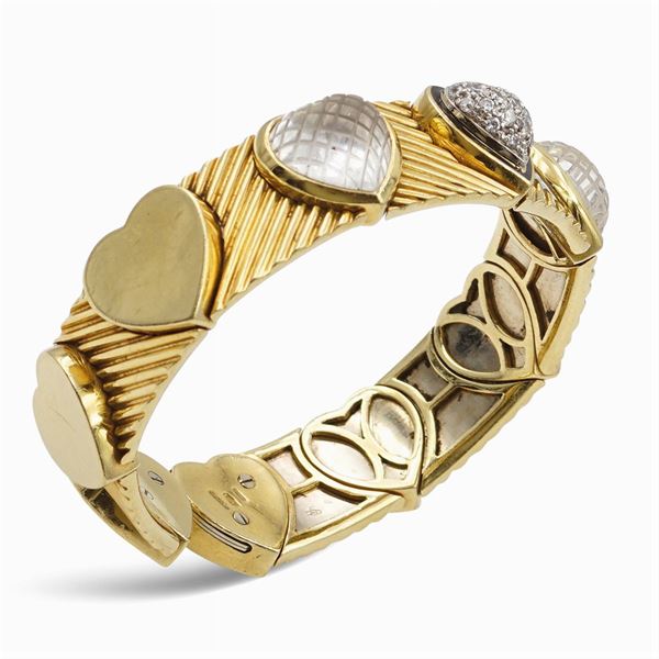Bracciale a manetta in oro giallo 18kt