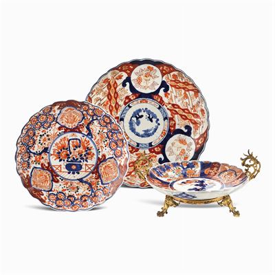 Gruppo di Oggetti in Porcellana Imari (3)