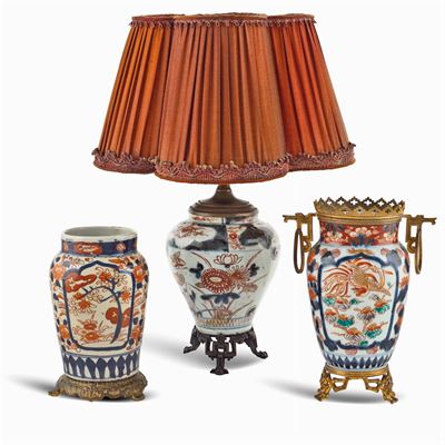 Gruppo di Oggetti in Porcellana Imari (3)