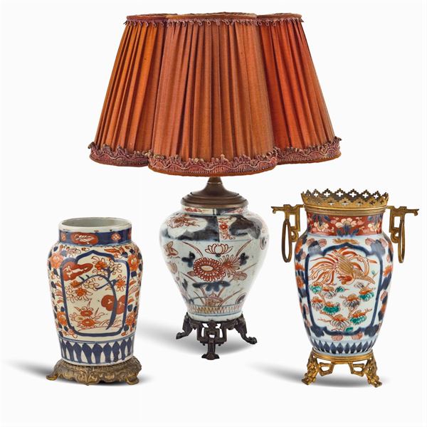 Group of Imari porcelain objects (3)