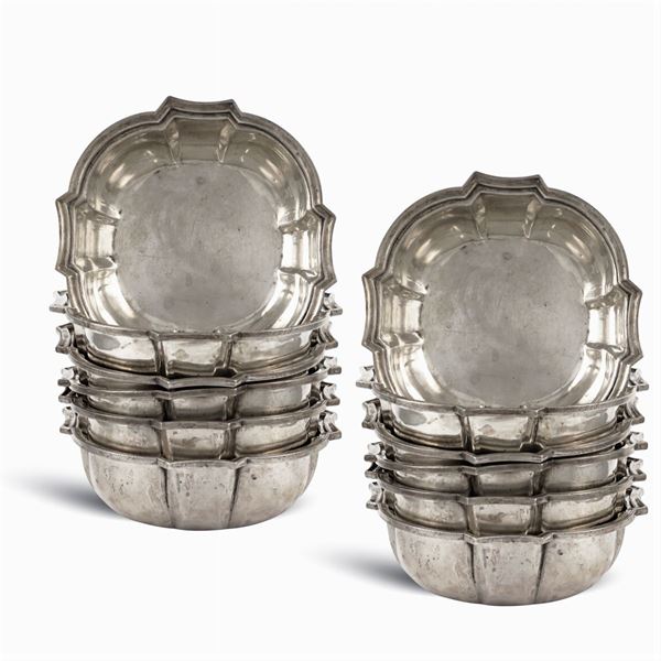 12 silver cups
