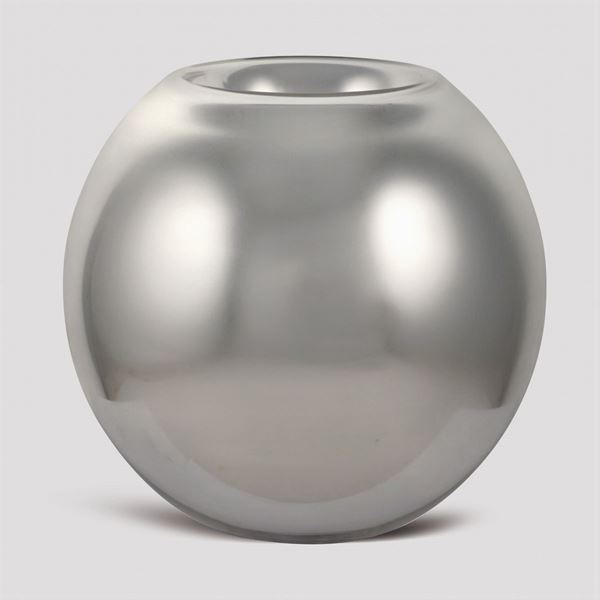Christofle, metallized glass vase