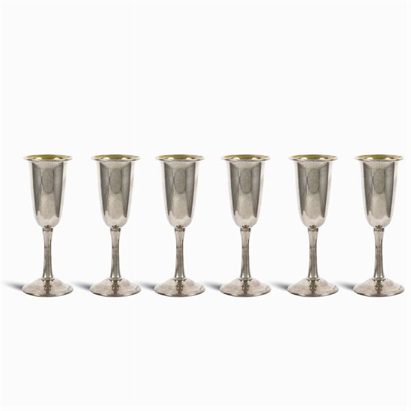 Six silver flutes