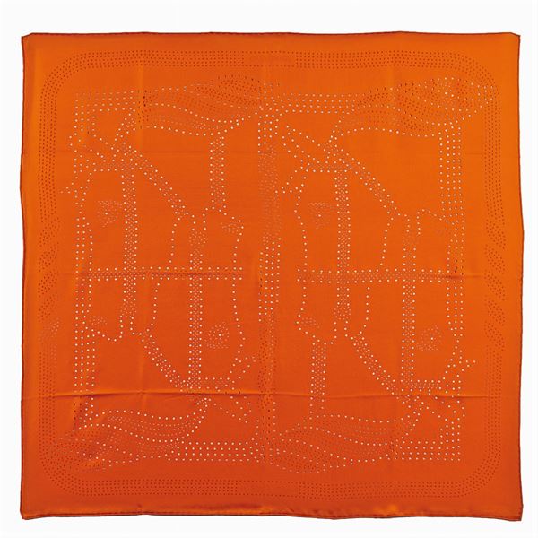 Hermès, foulard stampa "Quadrige"