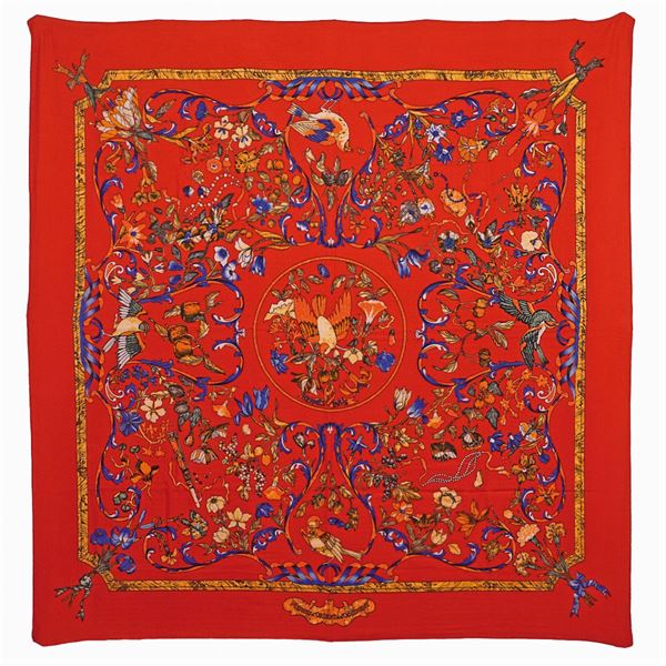 Hermès, foulard stampa "Pieres d'Orient et d'Occident"