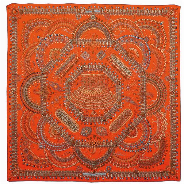 Hermès, foulard stampa "Parures des Maharajas"