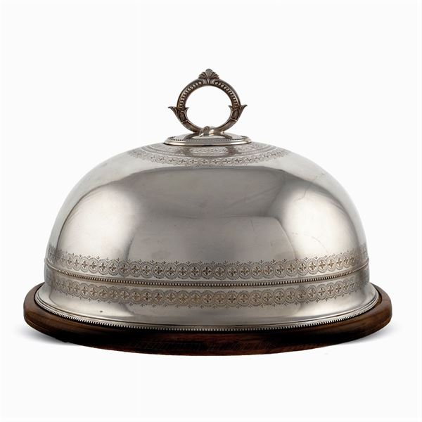 Cloche in metallo argentato
