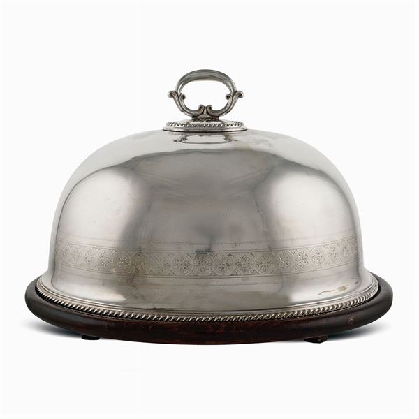 Silver metal cloche