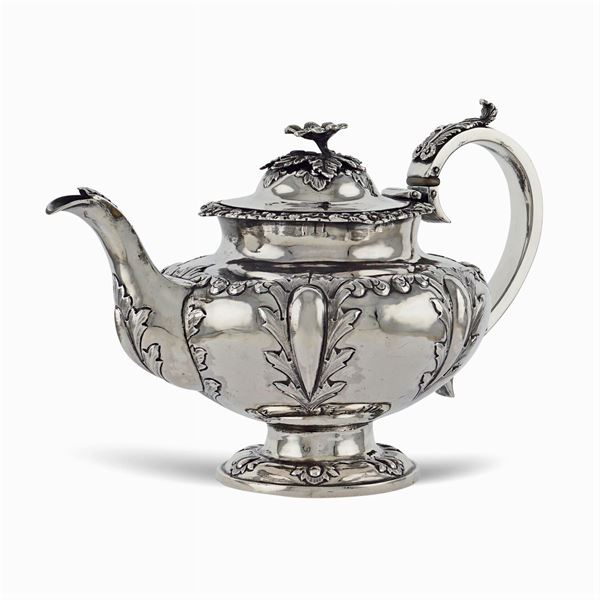Silver teapot