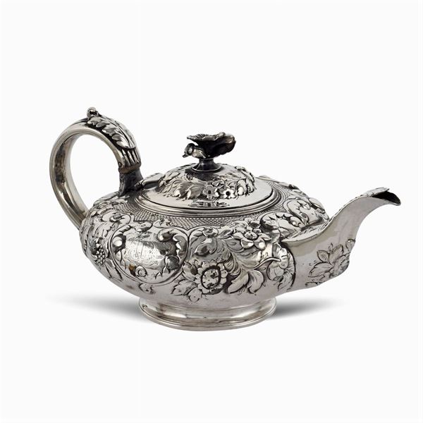 Silver teapot