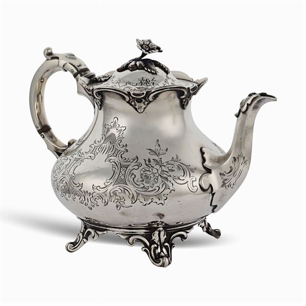 Silver teapot