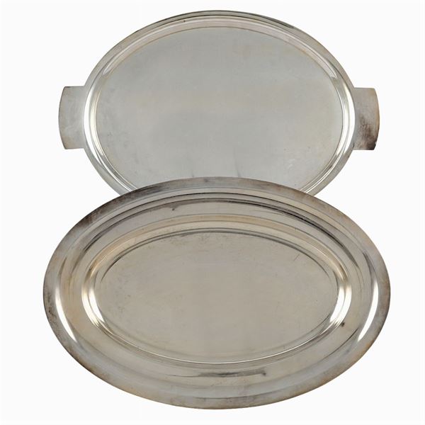 Gruop of two Krupp Berndorf trays (2)