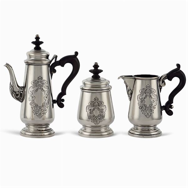 Silver tea egoiste service  (Italy, 20th century)  - Auction FINE SILVER & THE ART OF THE TABLE - III - Colasanti Casa d'Aste