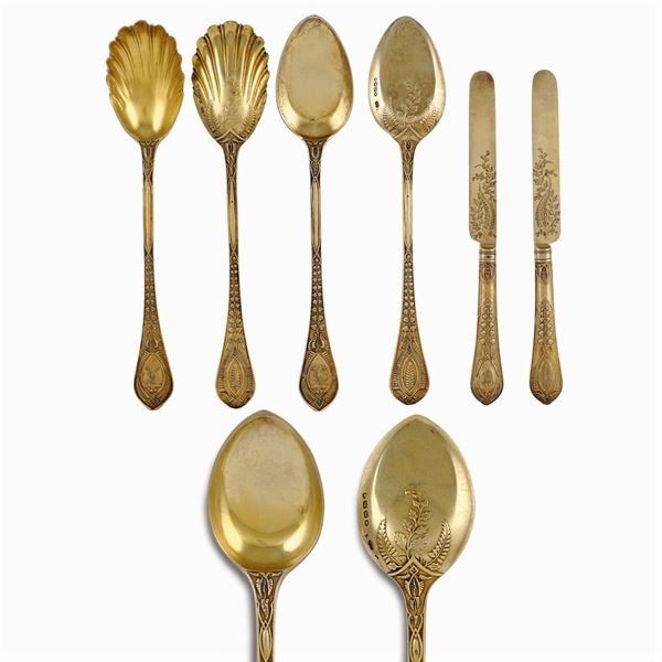Group of vermeil cutlery (56)