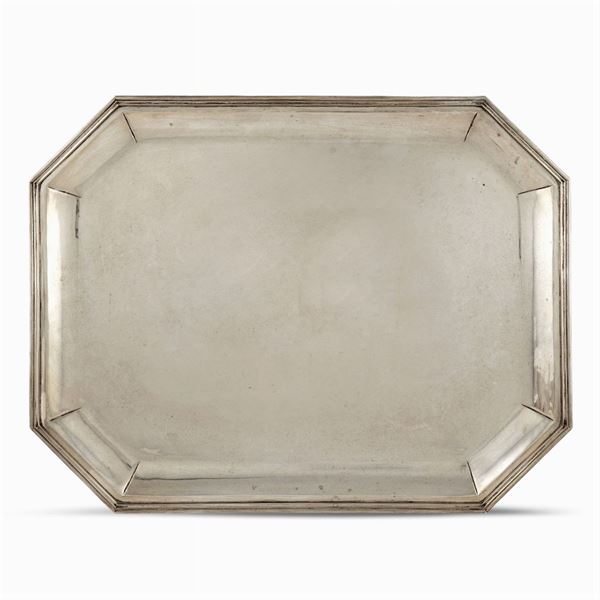 Vassoio ottagonale in argento