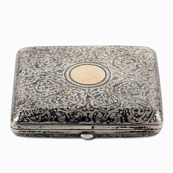 Silver tobacco tin