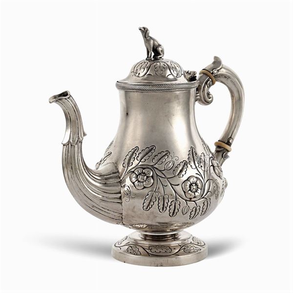 Silver teapot